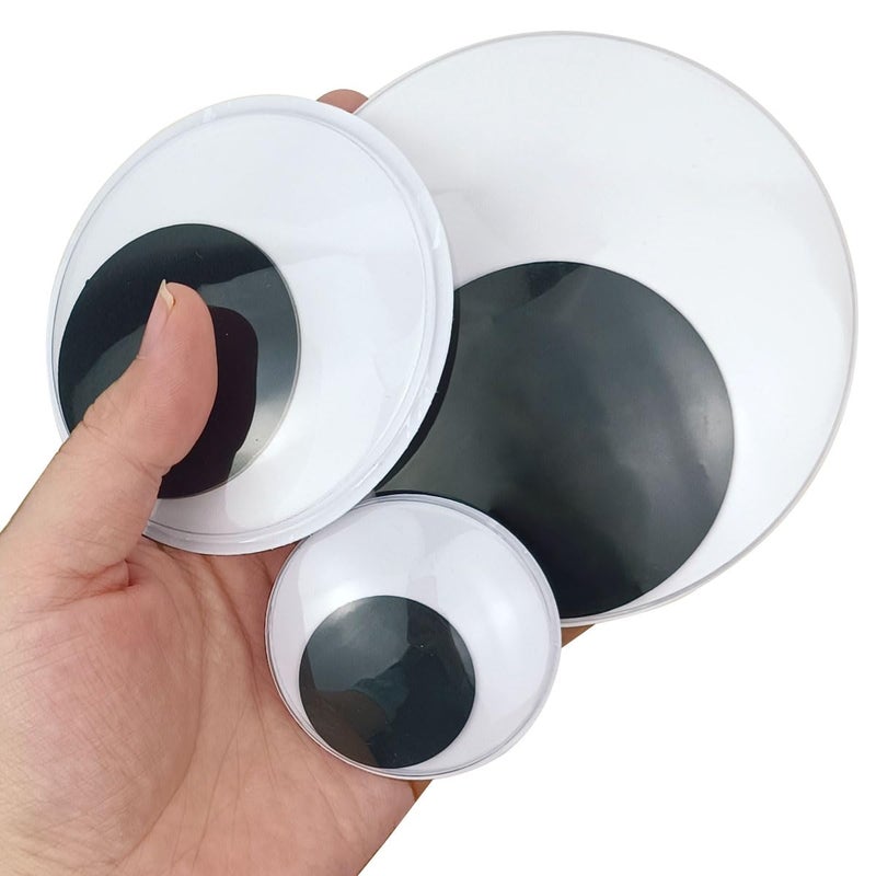 FKEYTO Wiggle Googly Eyes with Self Adhesive Large Black Plastic Eyes for Crafts (2 Inch 3 Inch 4 Inch) - Image 2